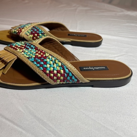 Nanette Lepore Braided Leather Sandal with Fringe - Picture 3 of 6